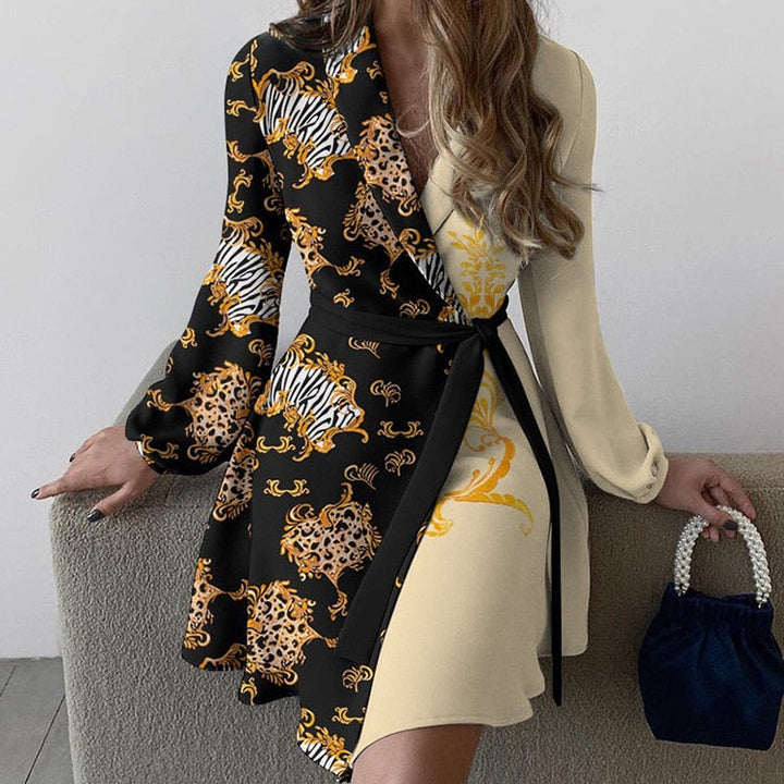 Mini abito Donna con Fiocco Legato Stile Elegante