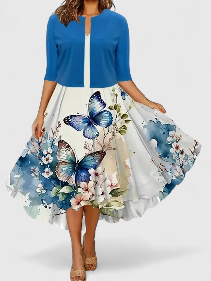 Abito Midi Donna Finitura Sobria Silhouette Bilanciata