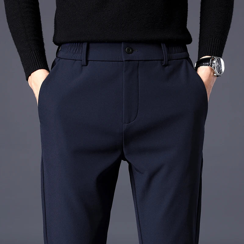 Pantaloni Uomo Eleganti Elasticizzati Slim Fit