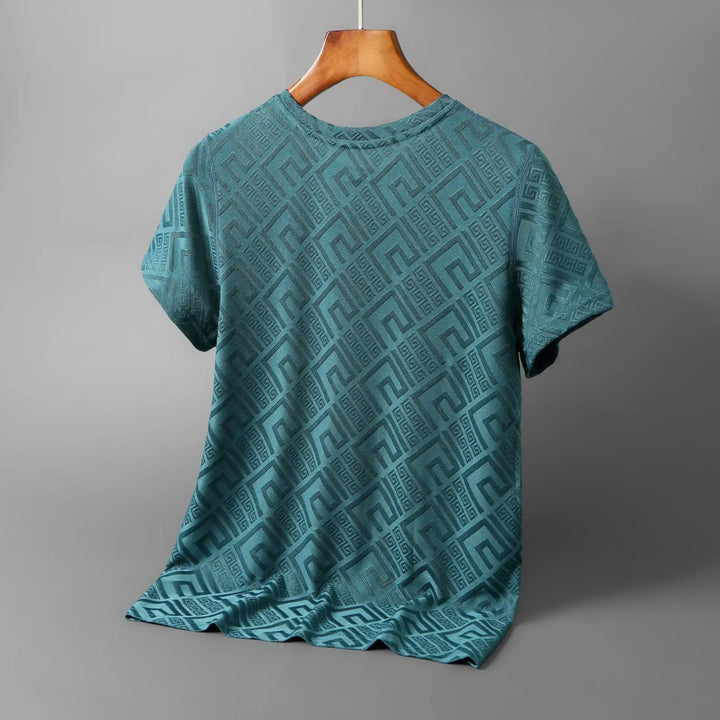 Tshirt Uomo Tessuto Embossed Vestibilità Regular