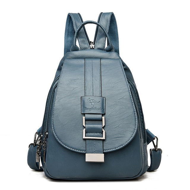 Zaino Mini Donna in Pelle Morbida Compatto con Spallacci Regolabili