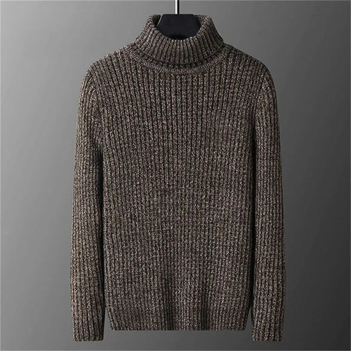 Maglione Uomo Collo Alto Maglia Calda Slim Fit