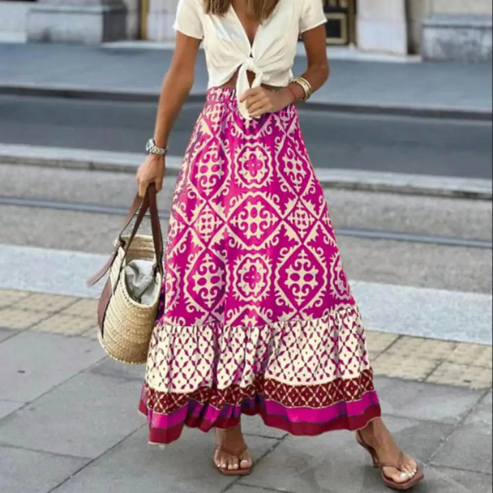 Gonna Donna Estiva Tessuto Leggero Vestibilità Comoda - Vesarelli