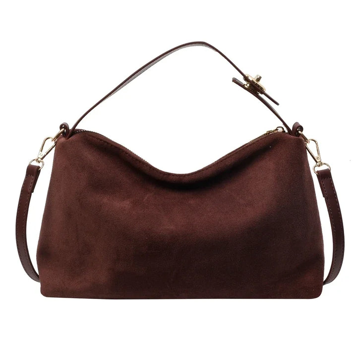 Borsa Tracolla Donna in Pelle Scamosciata Morbida