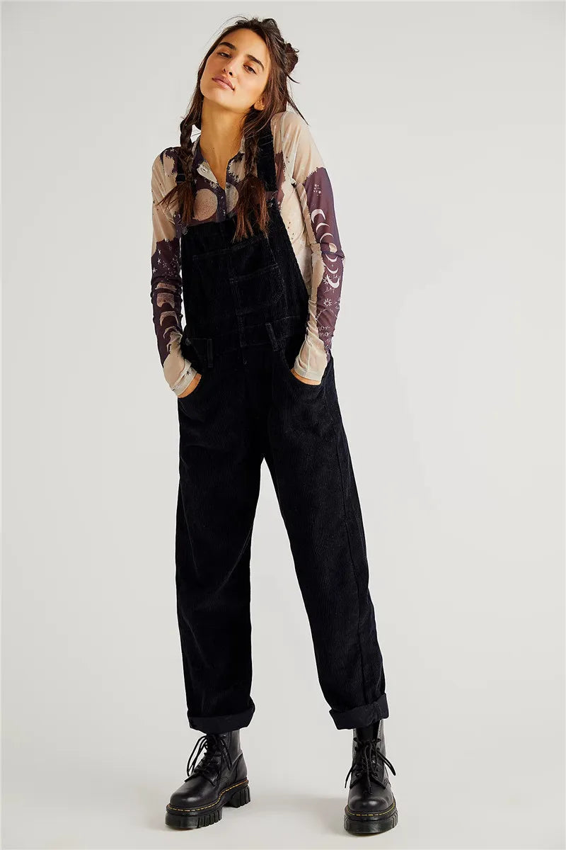 Salopette Donna in Velluto a Coste Stile Vintage - Vesarelli