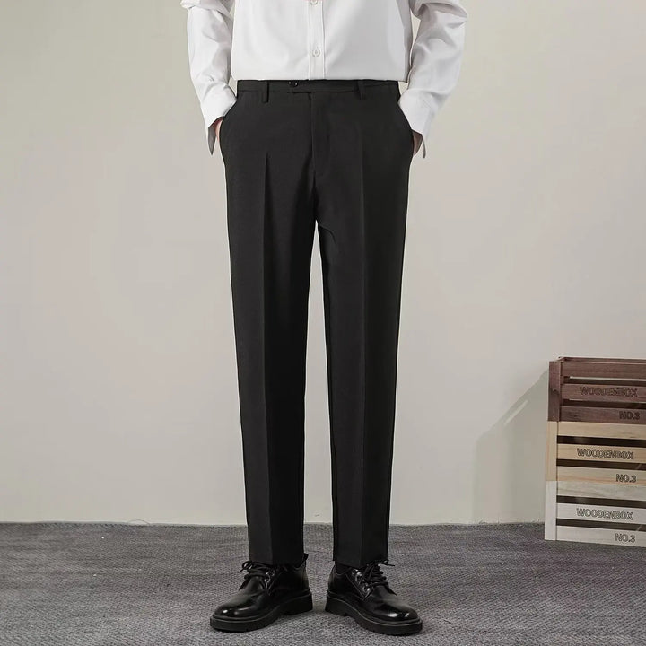Pantaloni Uomo Casual Tessuto Morbido Vestibilità Comoda
