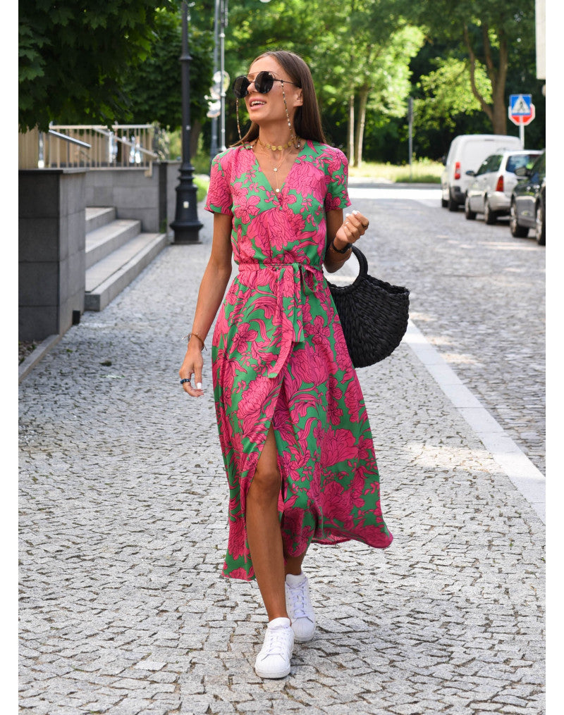 Abito Estivo Donna Maxi Spacco Svasato - Vesarelli