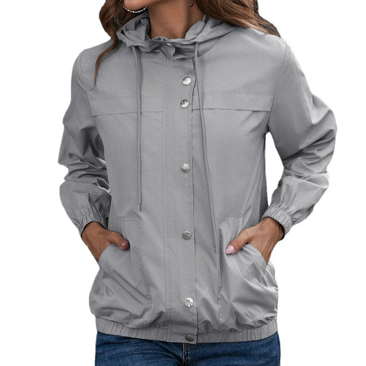 Trench Donna Impermeabile con Cappuccio Lunghezza Lunga
