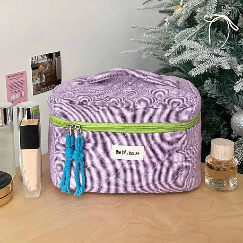 Borsa da Viaggio Donna in Cotone Scozzese Compatta - Vesarelli