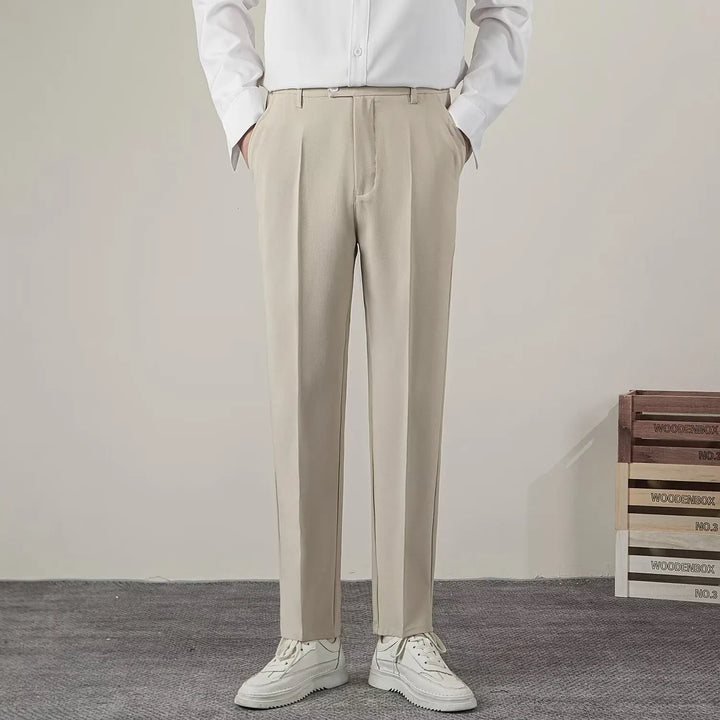 Pantaloni Uomo Casual Tessuto Morbido Vestibilità Comoda