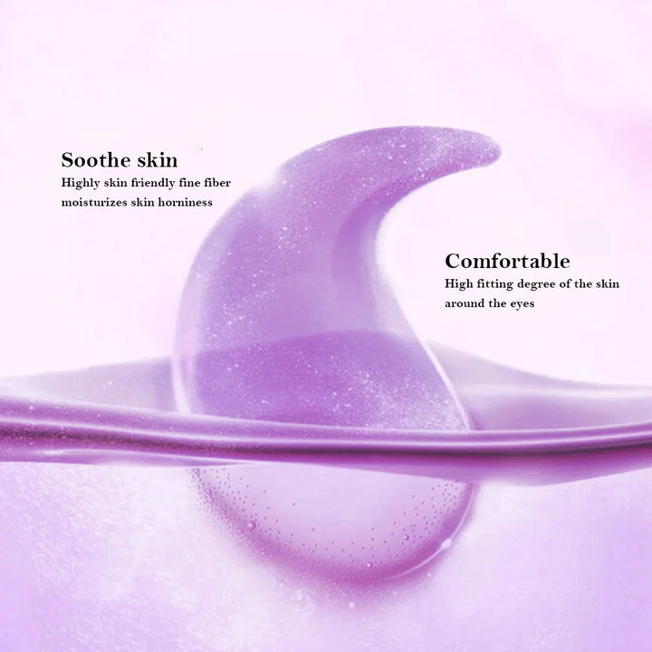 Cuscinetto occhi in gel viola, idratante e lenitivo, migliora l'elasticità della pelle, adatto per contorno occhi, comfort elevato.