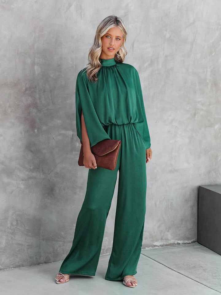 Tuta Donna Elegante Tessuto Leggero Pantaloni Ampi