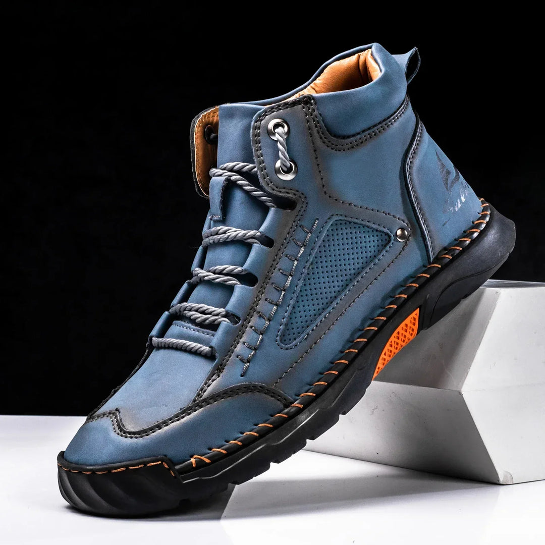 Stivali Uomo in Pelle Comfort Alla Caviglia