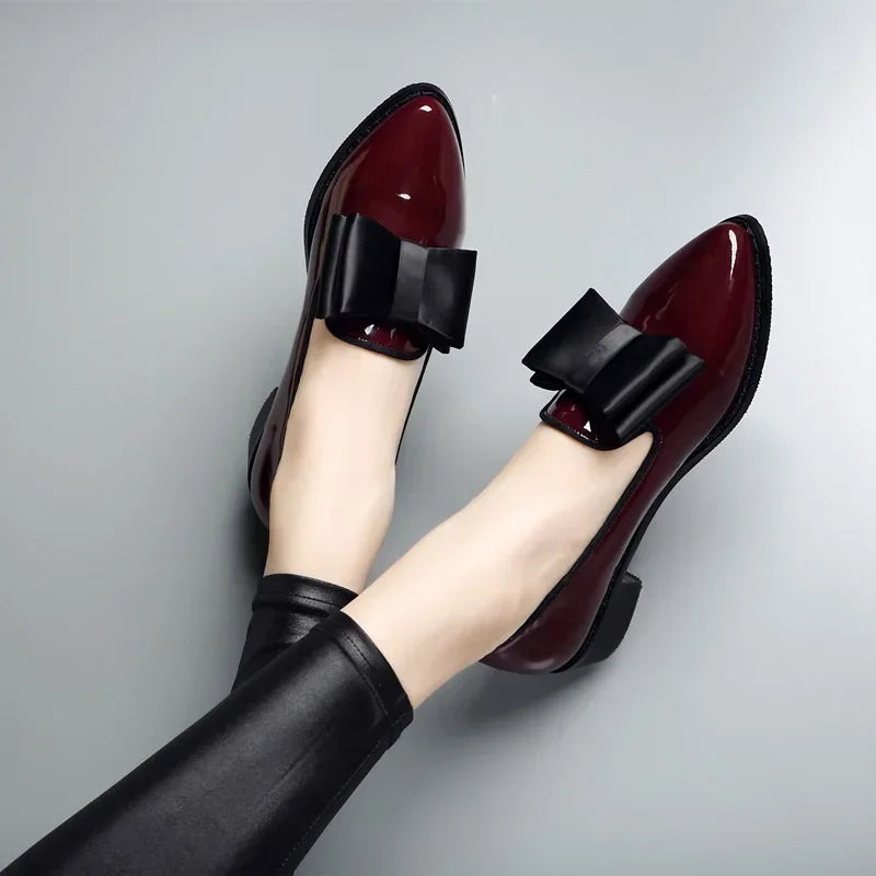 Scarpe Ballerina Donna in Tessuto con Fiocco Decorativo