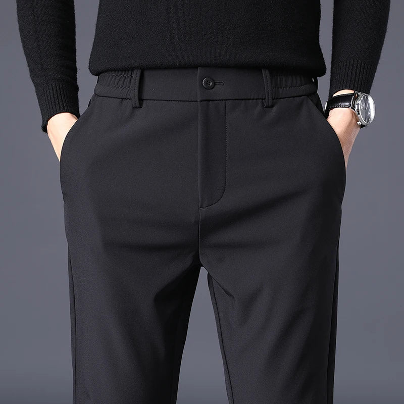 Pantaloni Uomo Eleganti Elasticizzati Slim Fit