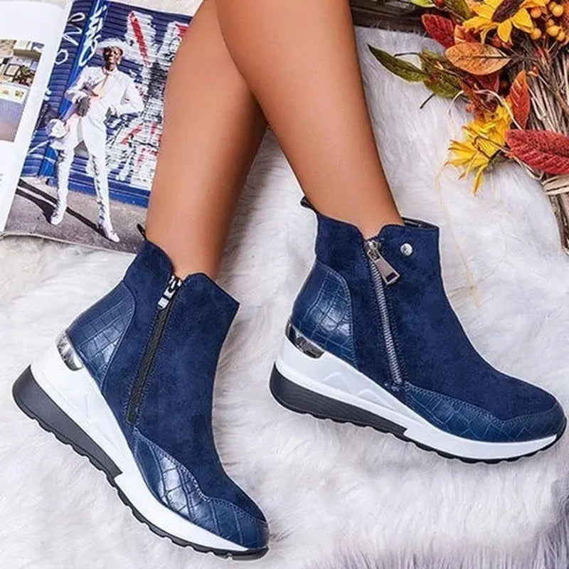 Stivaletti Donna Ortopedici Leggeri Plateau Comodi Stile Casual