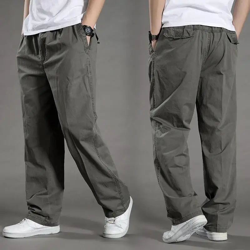Pantaloni Uomo Tessuto Leggero con Tasche Comodi - Vesarelli