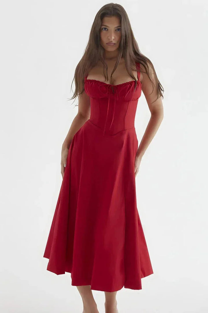Abito Midi Donna Estivo Svasato Leggero