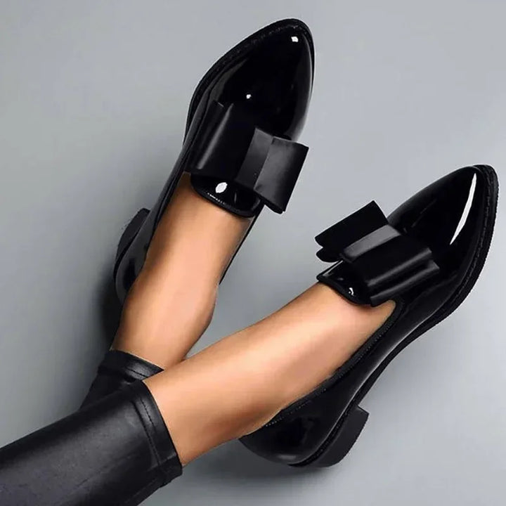 Scarpe Ballerina Donna in Tessuto con Fiocco Decorativo