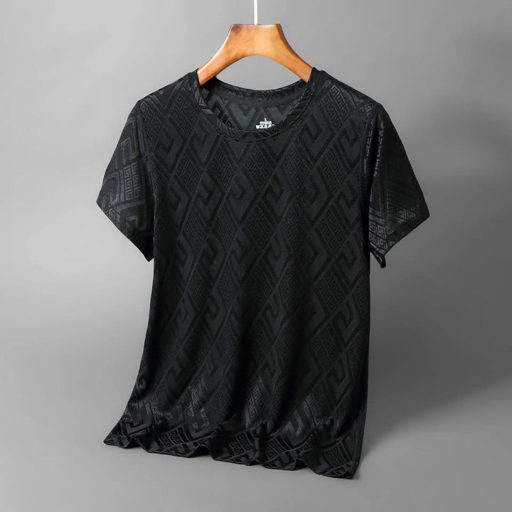 Tshirt Uomo Tessuto Embossed Vestibilità Regular