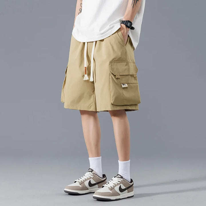 Pantaloncini Cargo Uomo Tessuto Resistente Vestibilità Regolare