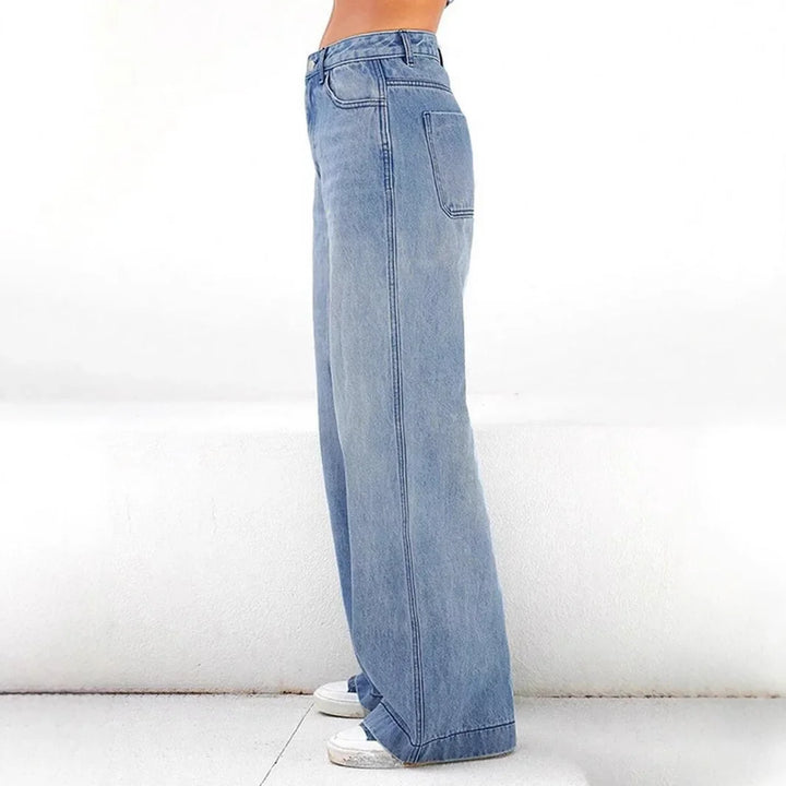 Jeans Donna Vita Alta Vestibilità Larga