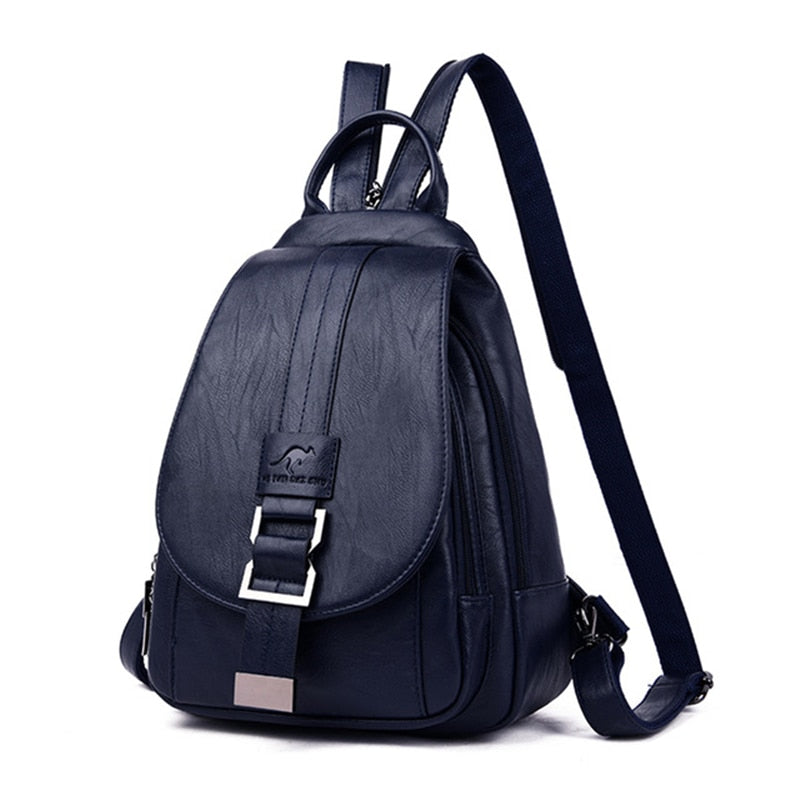 Zaino Mini Donna in Pelle Morbida Compatto con Spallacci Regolabili