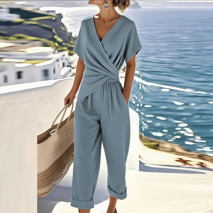 Set Estivo Donna Avvolgente Pantaloni Sartoriali