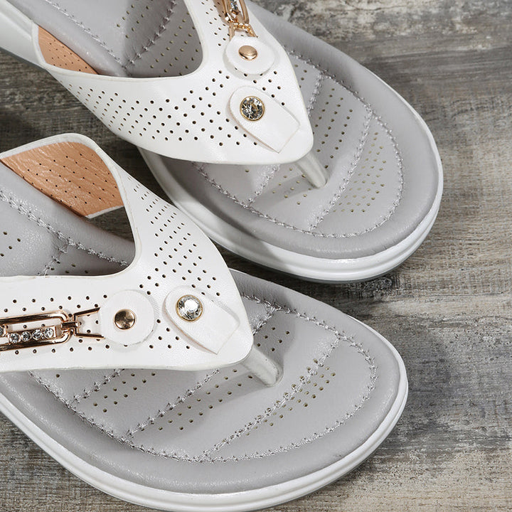 Infradito Donna Comode Tacco Basso Leggere Casual