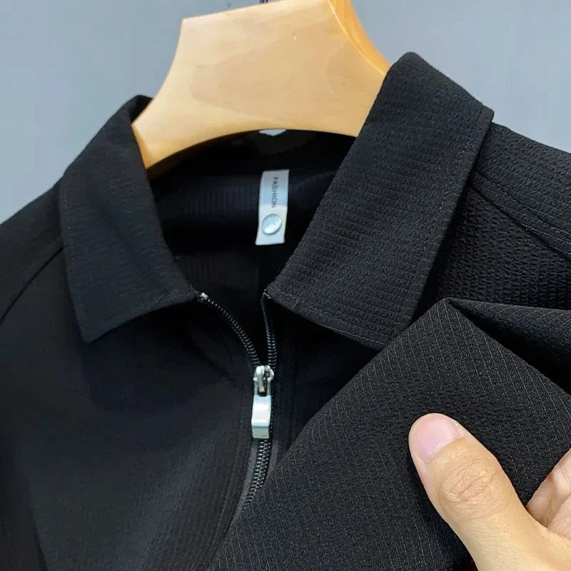 Polo Uomo Sportiva con Zip Quarto