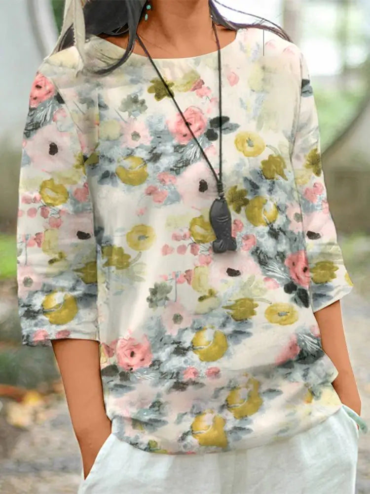 Camicia Donna Ampia Leggera Estiva Manica Lunga - Vesarelli