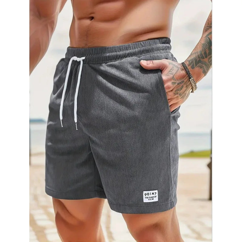 Shorts Uomo Leggeri Cotone Casual con Coulisse e Tasche