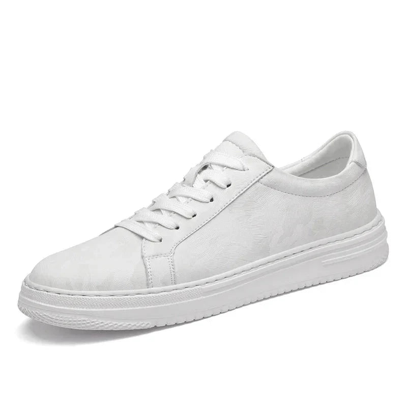 Sneakers Uomo con Rialzo Interno e Texture Morbida Comfort