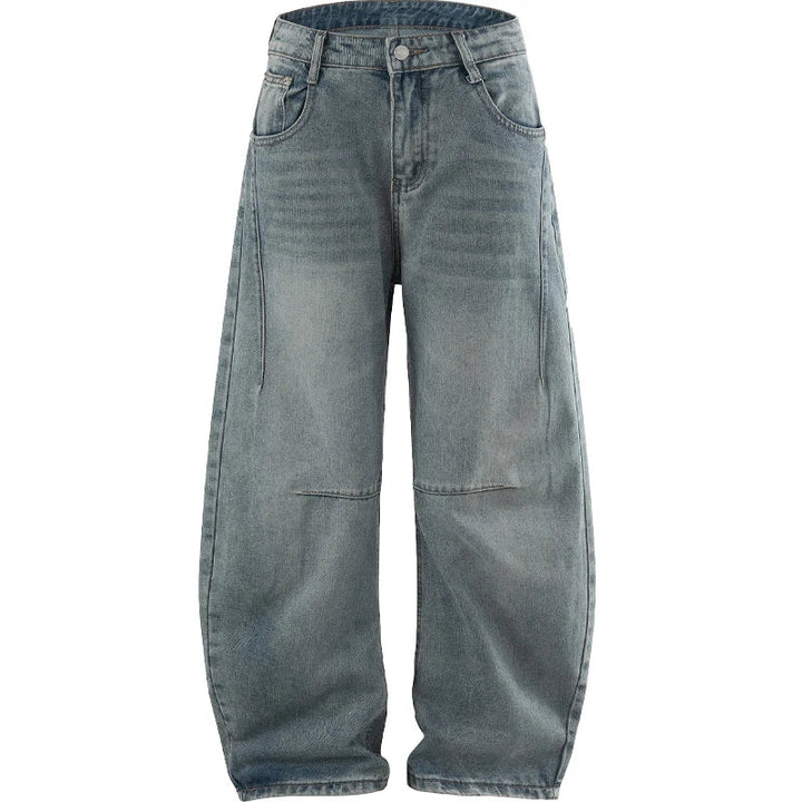 Jeans Uomo Gamba Larga Vestibilità Ampia