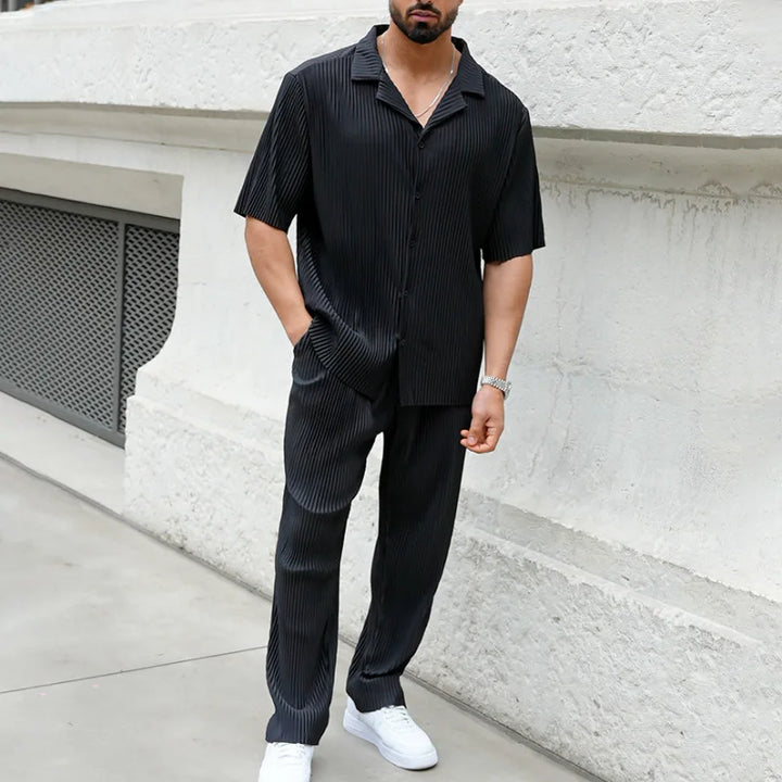 Completo Estivo Uomo Pantaloni e Camicia Colletto Classico