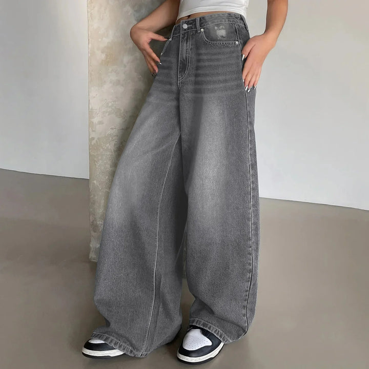 Jeans Donna Taglio Largo Casual