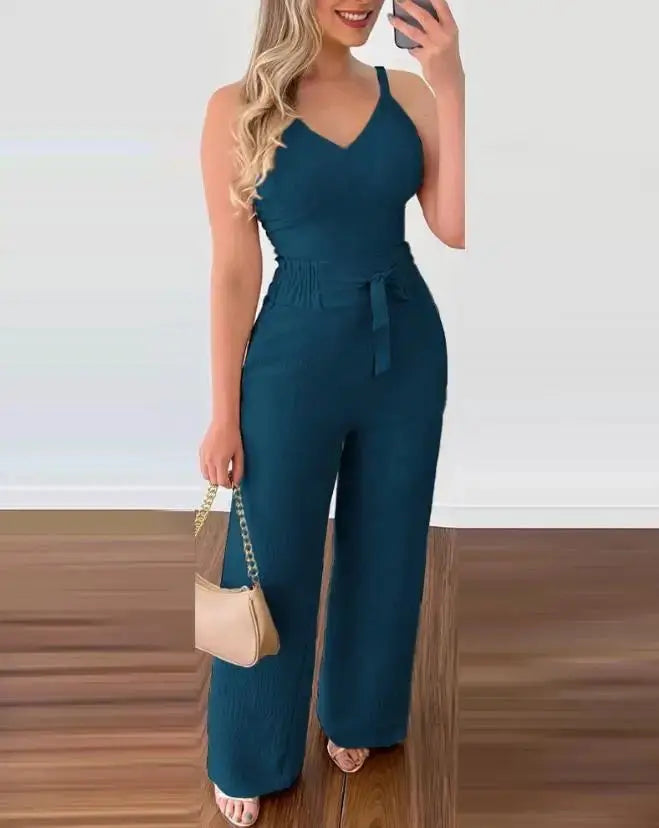 Completo Estivo Donna Due Pezzi Tessuto Arricciato Elegante - Vesarelli