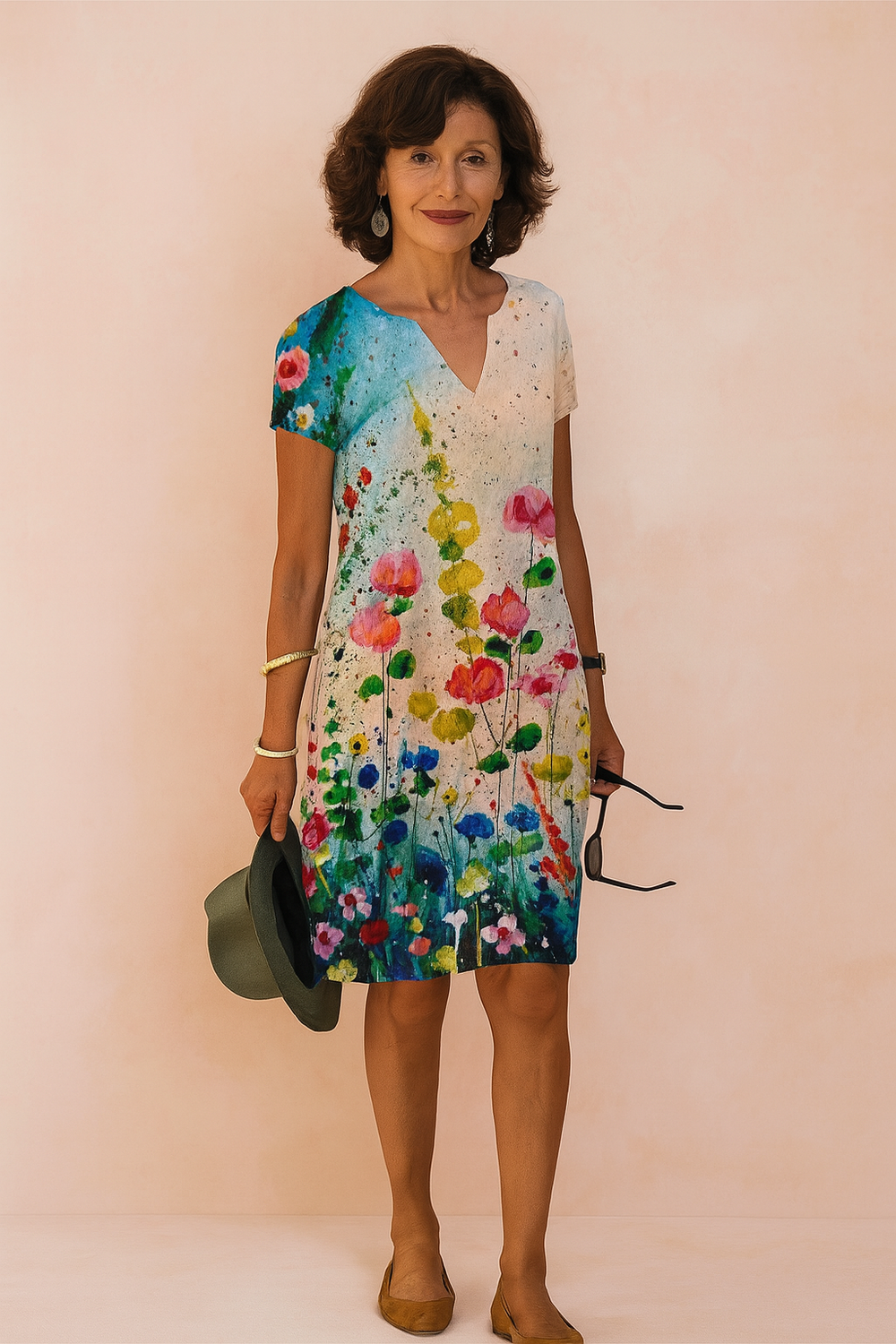 SARAH | Elegante abito estivo con scollo a V 1