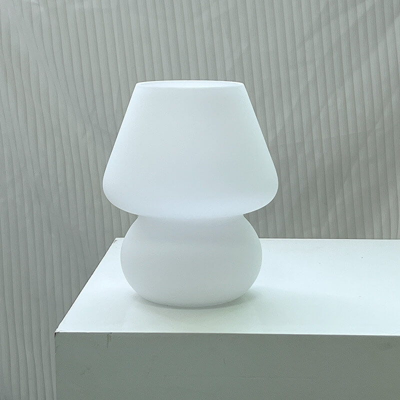 Lampada da Tavolo Vetro Spugna a Righe Stile Moderno Minimalista