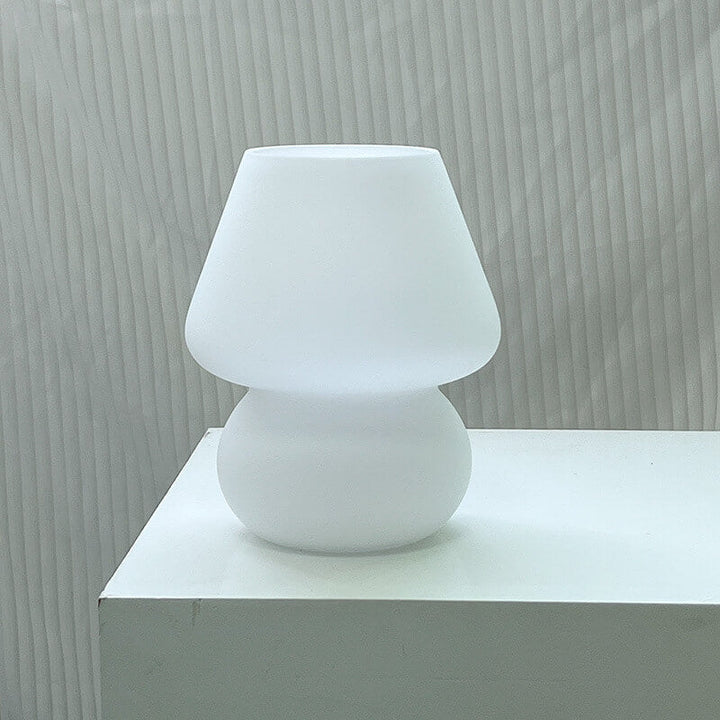 Lampada da Tavolo Vetro Spugna a Righe Stile Moderno Minimalista