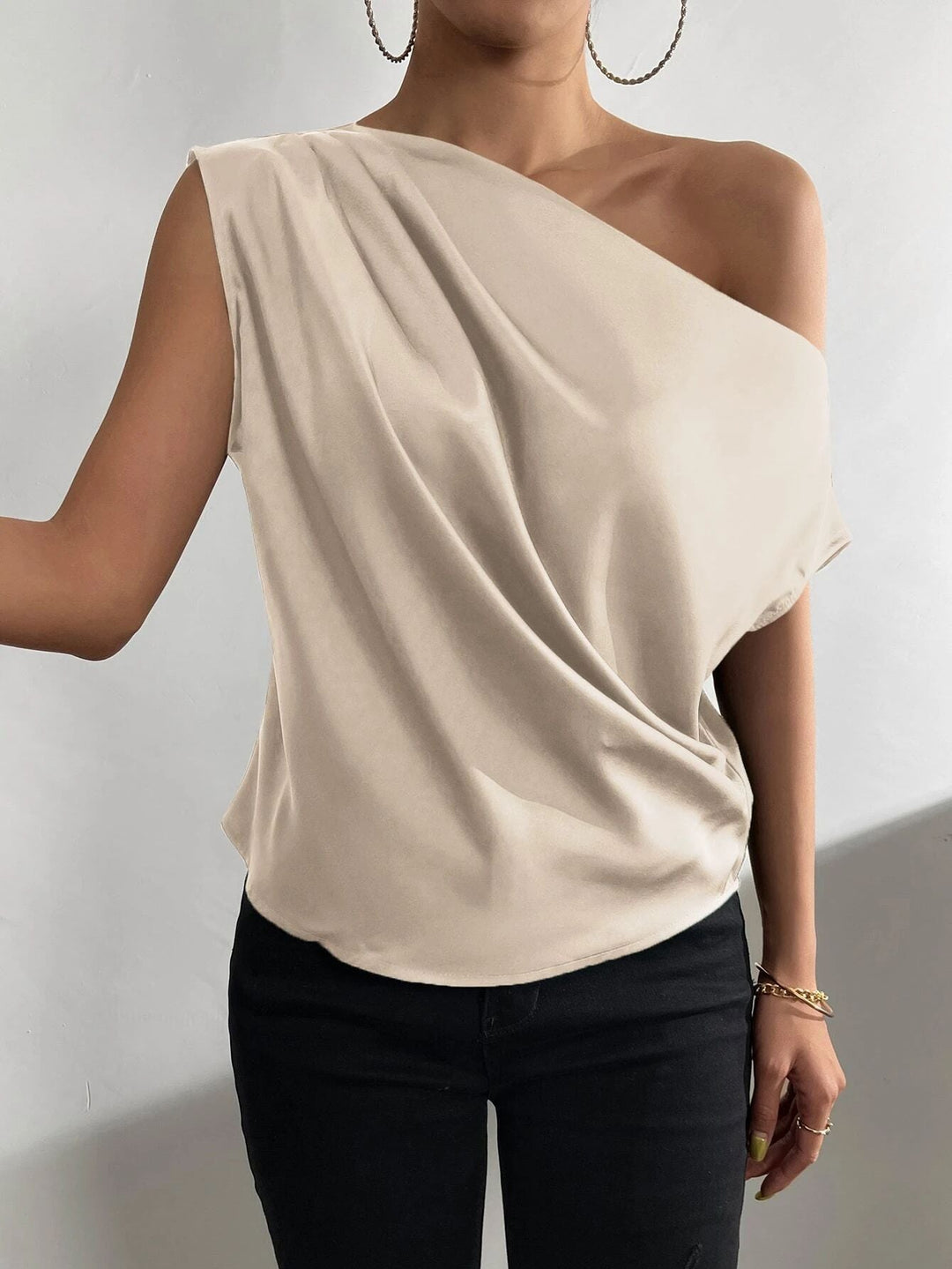 Donna Monospalla Asimmetrico Scollo Elegante Moderno - Vesarelli