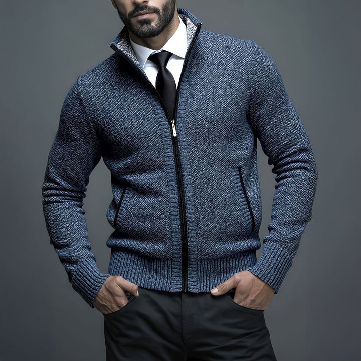 Gilet Uomo con Zip Tessuto Leggero Slim Fit