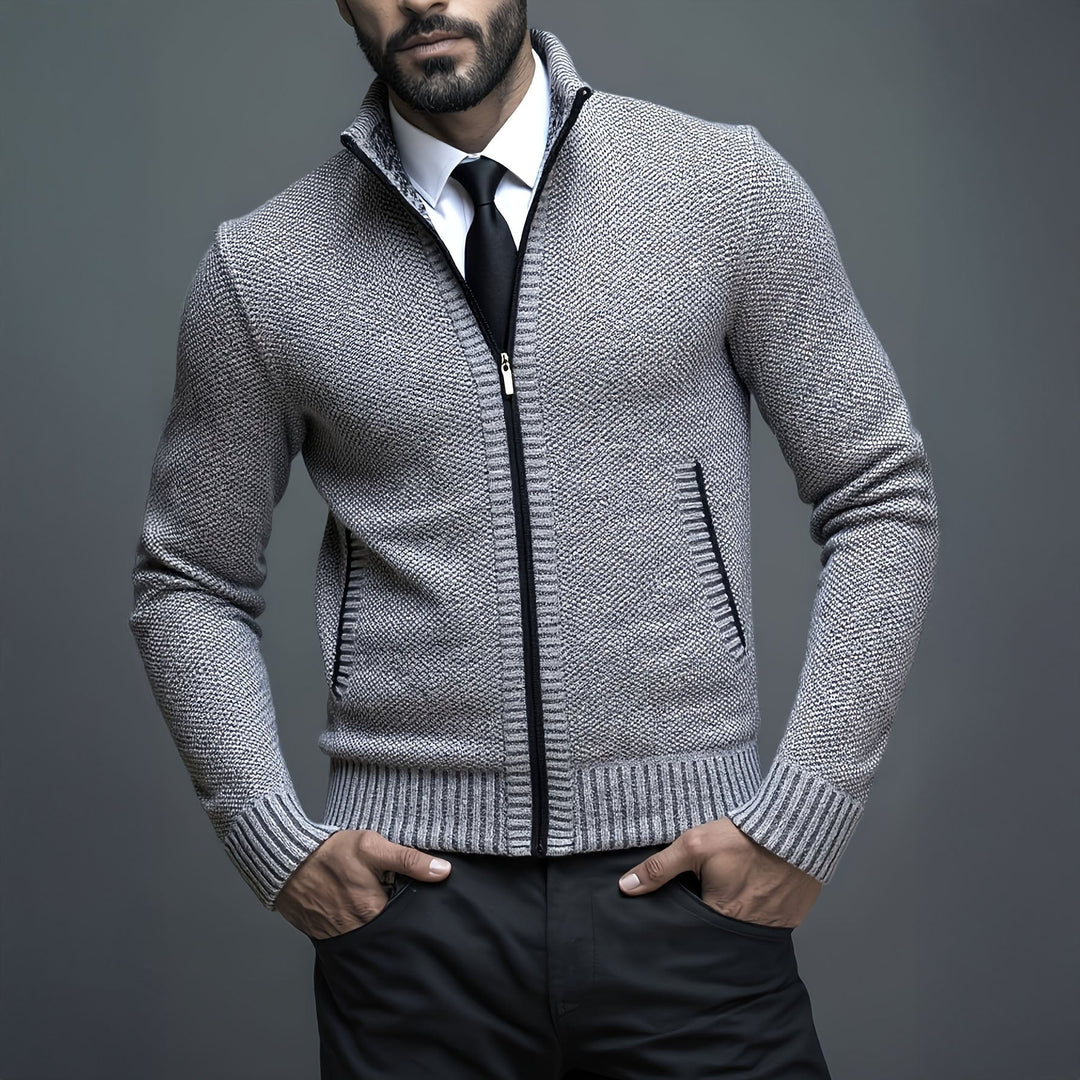 Gilet Uomo con Zip Tessuto Leggero Slim Fit
