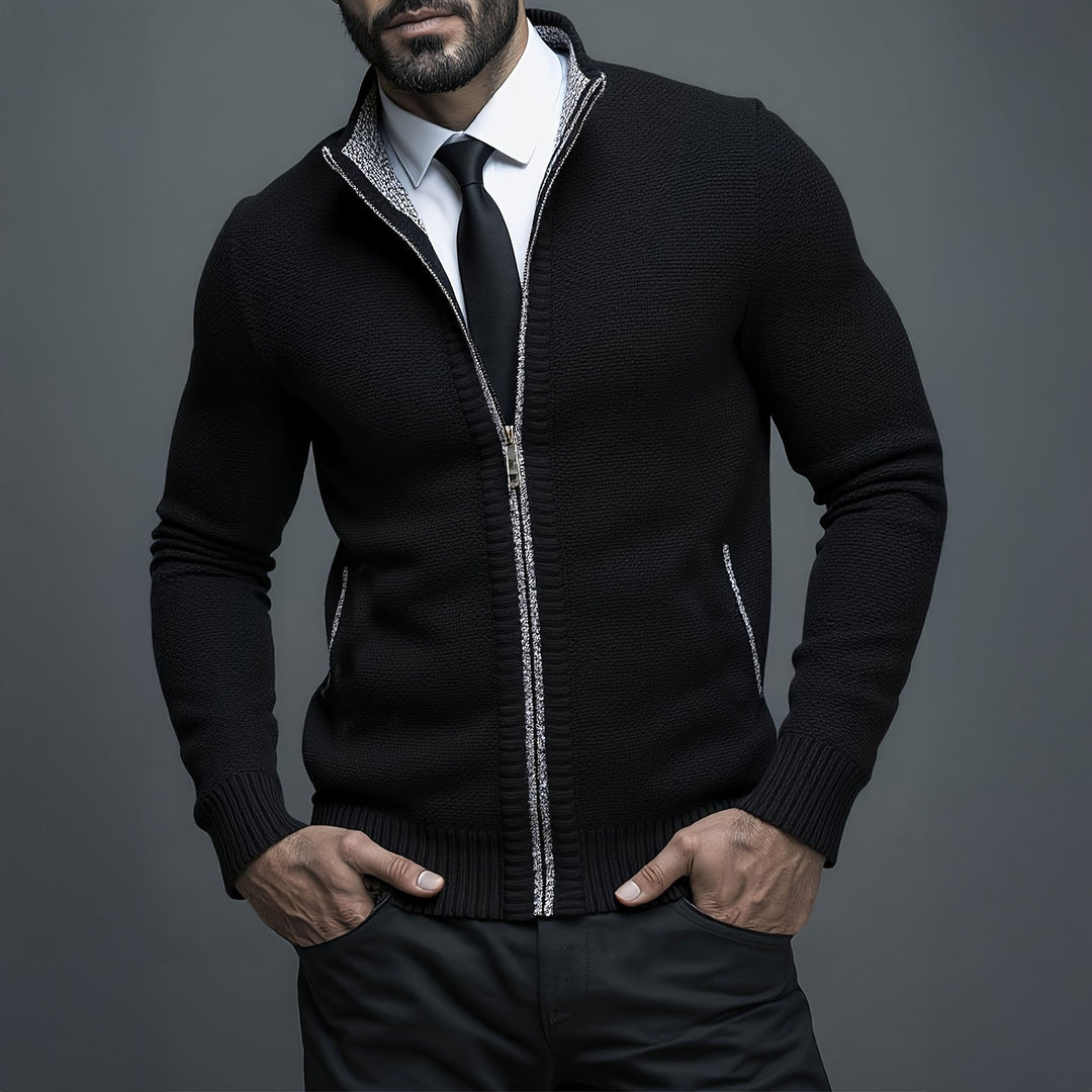 Gilet Uomo con Zip Tessuto Leggero Slim Fit