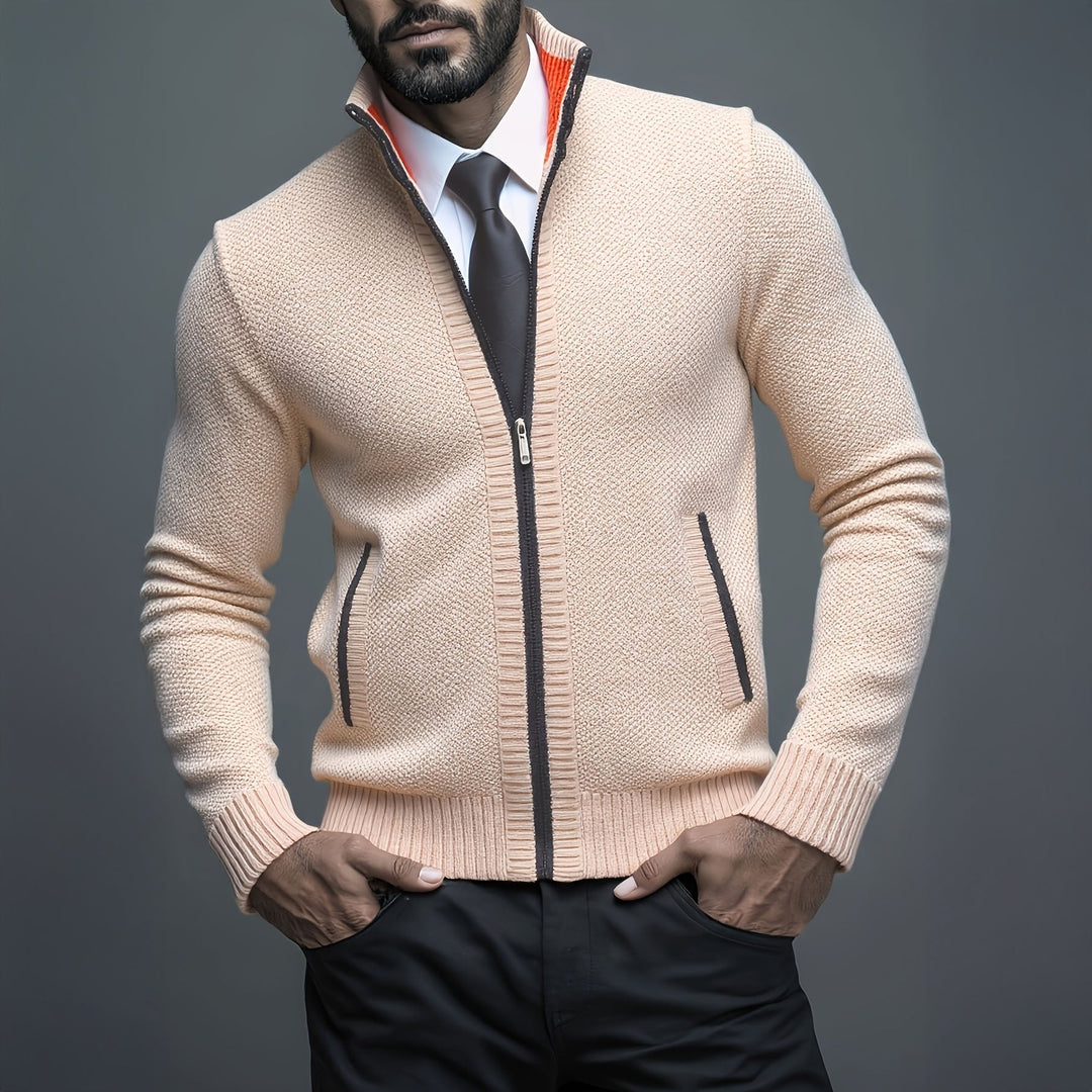 Gilet Uomo con Zip Tessuto Leggero Slim Fit