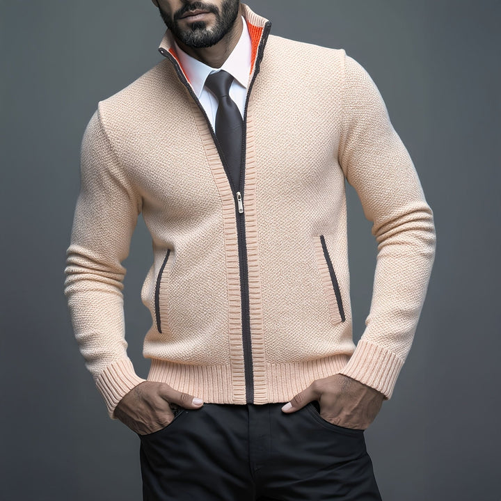 Gilet Uomo con Zip Tessuto Leggero Slim Fit