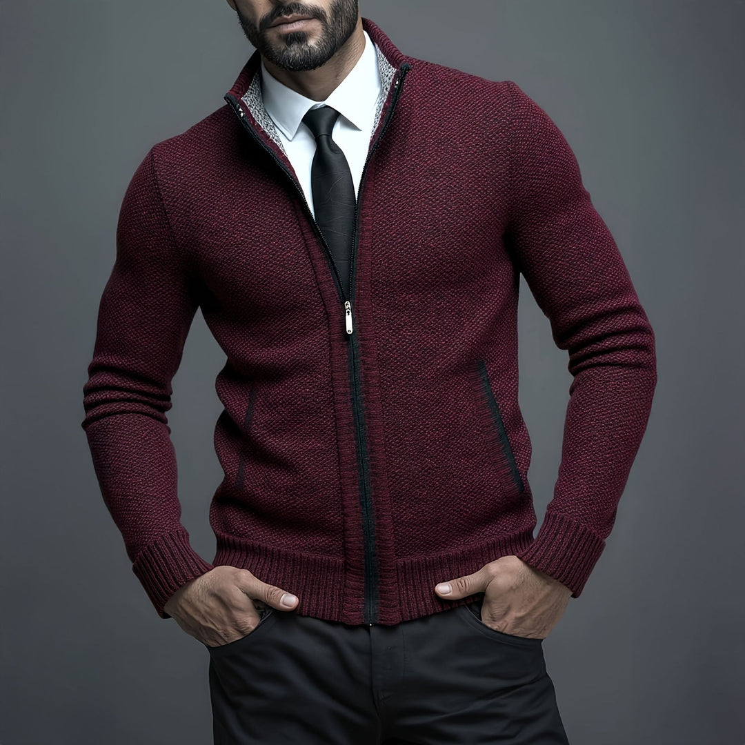 Gilet Uomo con Zip Tessuto Leggero Slim Fit