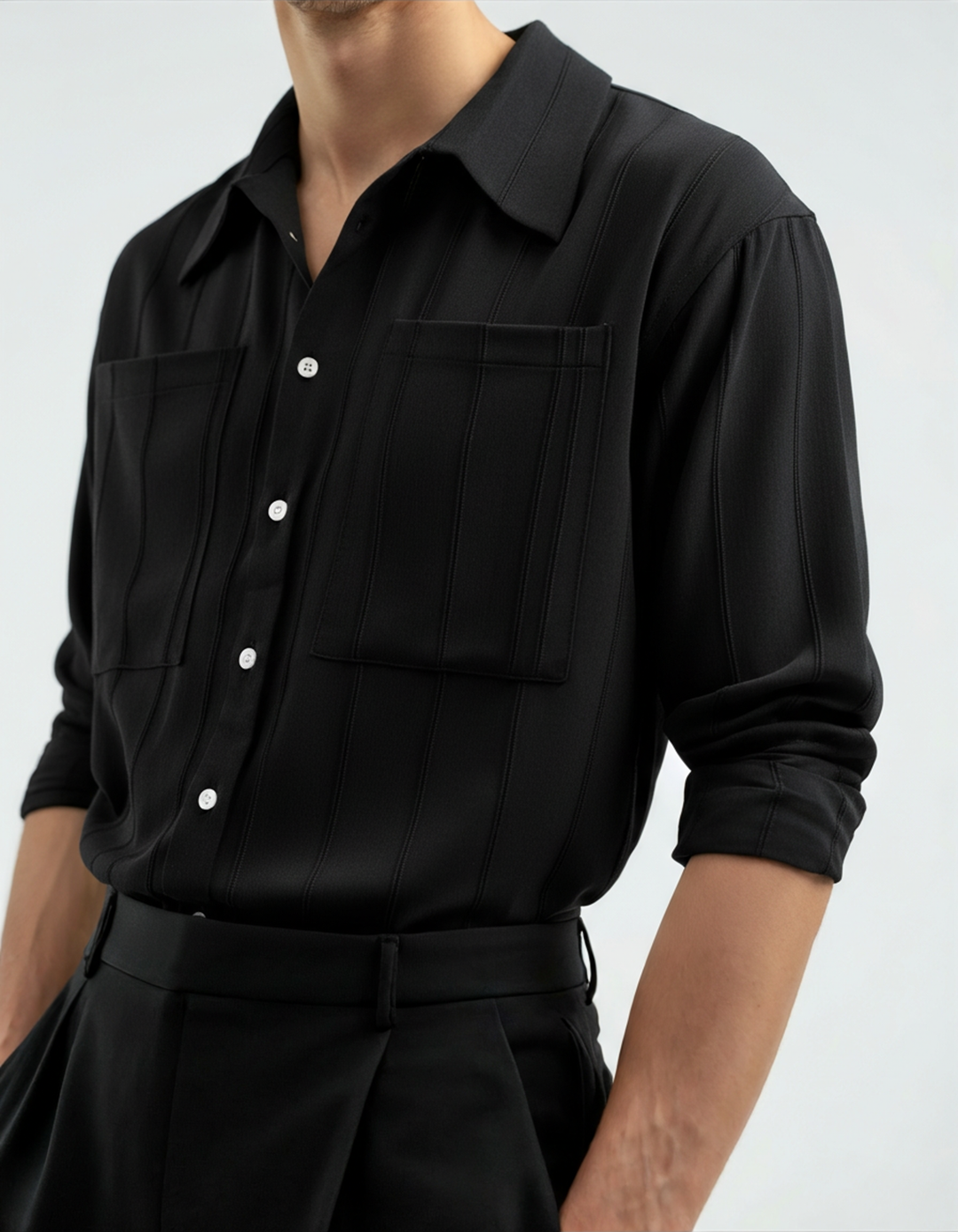 Camicia Uomo Cotone Comfort Stile Elegante Slim Fit