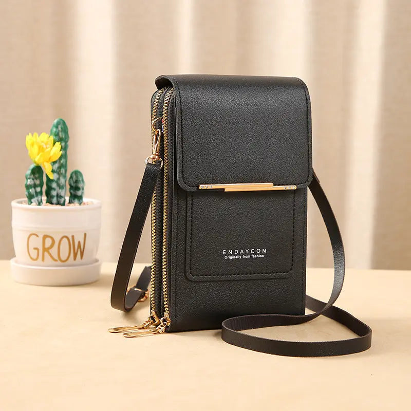 Borsa a Tracolla Unisex in Materiale con Touchscreen Scorrevole - Vesarelli