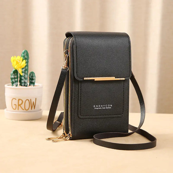 Borsa a Tracolla Unisex in Materiale con Touchscreen Scorrevole - Vesarelli